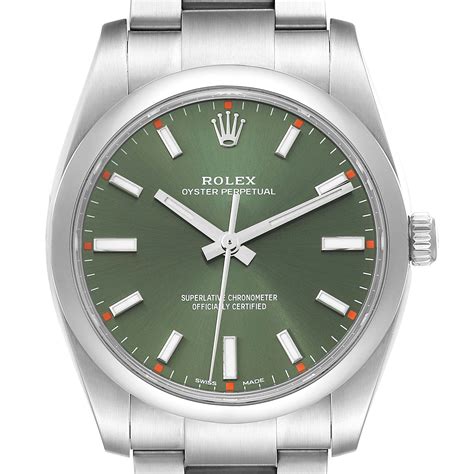 rolex oyster perpetual 34mm olive green|Rolex Oyster Perpetual 41mm celebration.